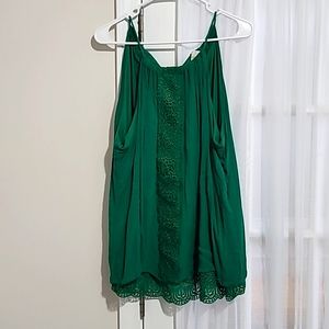 Cato sleeveless top with lace like embellishments